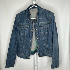 Elie Tahari Classic Blue Jean Jacket
